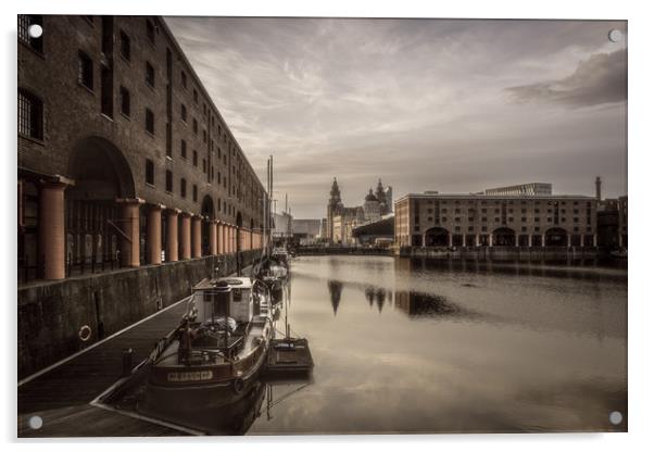 Albert Dock, Liverpool Acrylic by Ed Alexander
