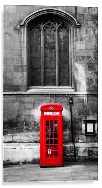 London Telephone Box Acrylic by Ed Alexander