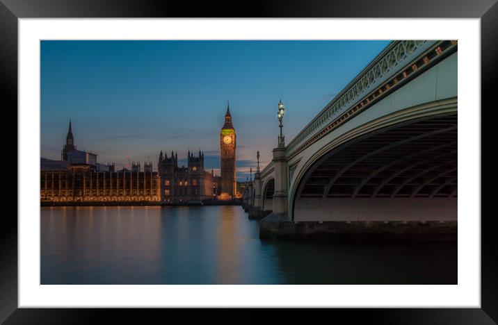 Westminster Bridge Framed Mounted Print by Ed Alexander