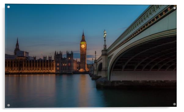 Westminster Bridge Acrylic by Ed Alexander