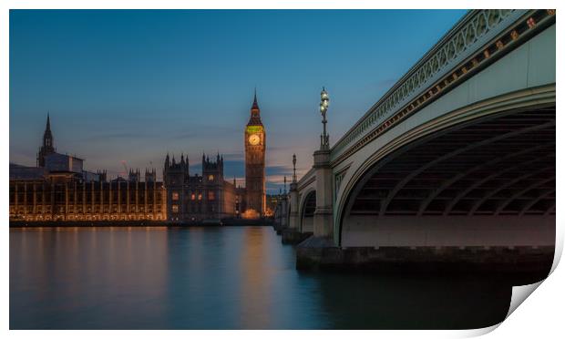 Westminster Bridge Print by Ed Alexander
