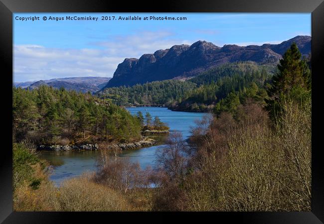 Looking down on Loch Carron from Plockton village Framed Print by Angus McComiskey