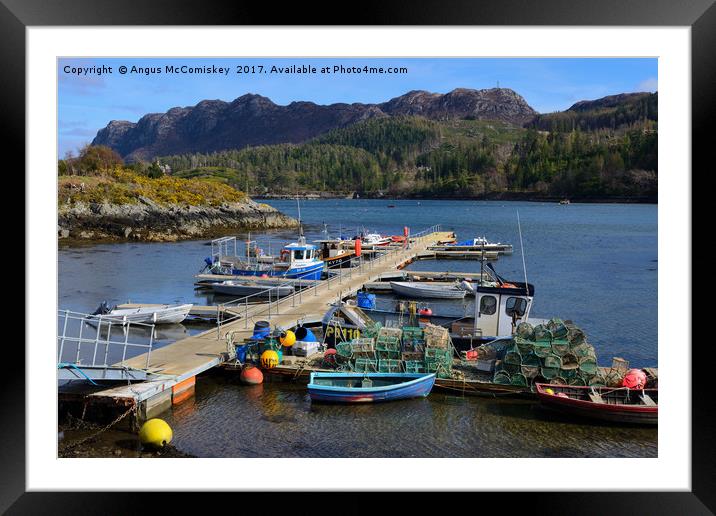 Fishing boats in Plockton harbour Framed Mounted Print by Angus McComiskey