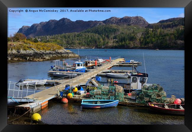 Fishing boats in Plockton harbour Framed Print by Angus McComiskey