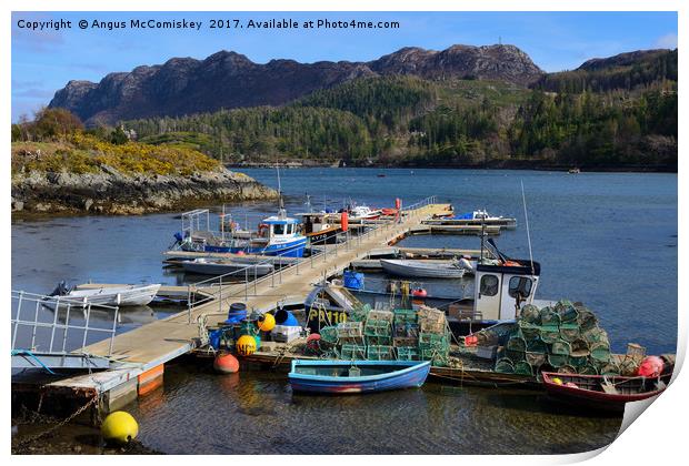 Fishing boats in Plockton harbour Print by Angus McComiskey