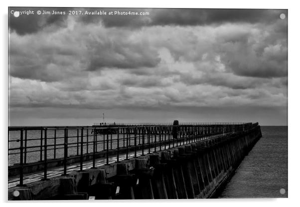 The Old Wooden Pier Acrylic by Jim Jones