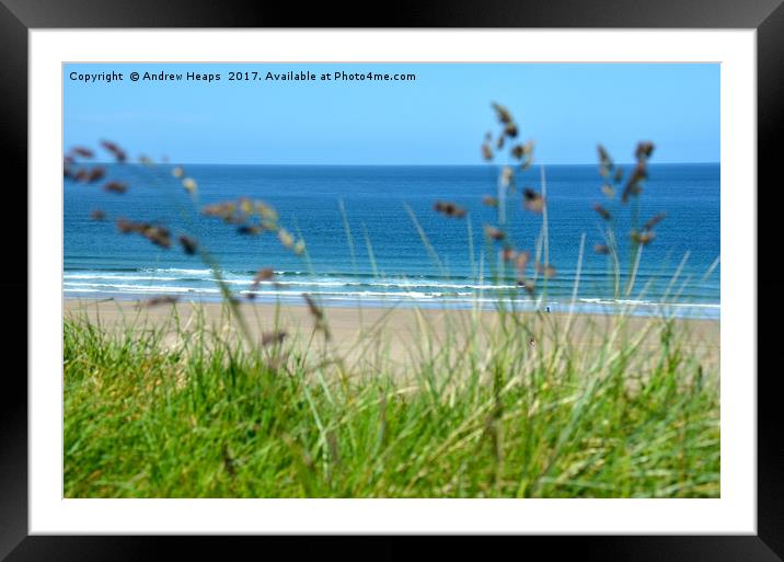 Tranquil Beach scene Framed Mounted Print by Andrew Heaps