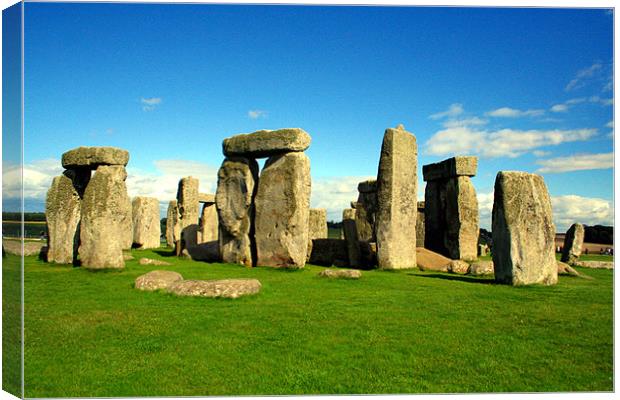 a summers day at stonehenge Canvas Print by Doug McRae