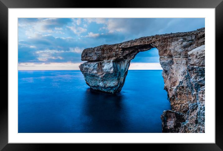 Azure Window Malta Framed Mounted Print by Ed Alexander