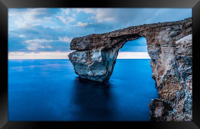 Azure Window Malta Framed Print by Ed Alexander