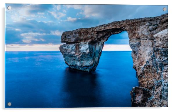 Azure Window Malta Acrylic by Ed Alexander