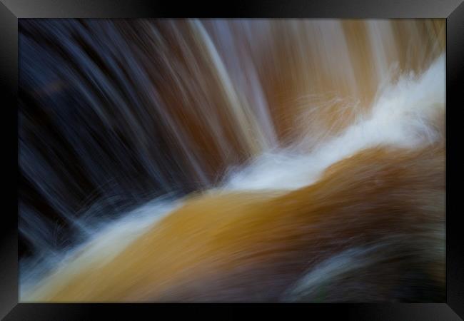 Abstract waterfall Framed Print by Leighton Collins