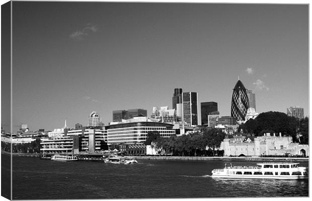 City of London Skyline in Black and white Canvas Print by Chris Day