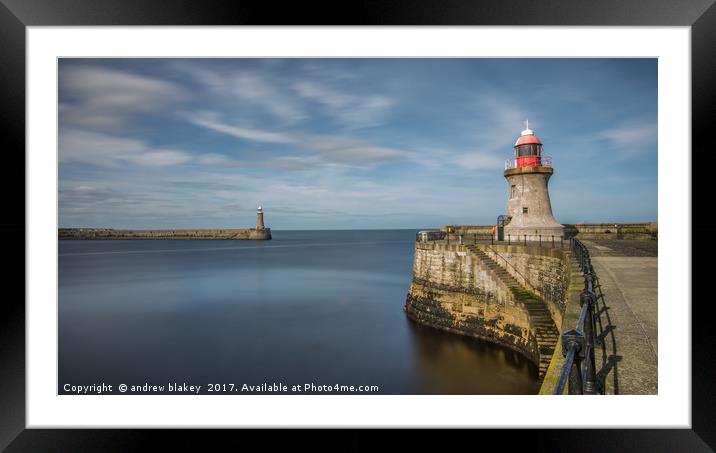 Serenity at South Pier Framed Mounted Print by andrew blakey