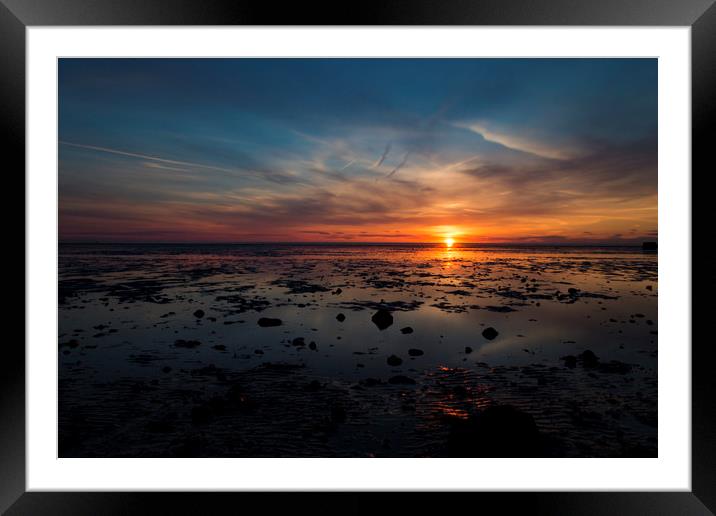 "Golden Glow: A Captivating Norfolk Sunset" Framed Mounted Print by Mel RJ Smith