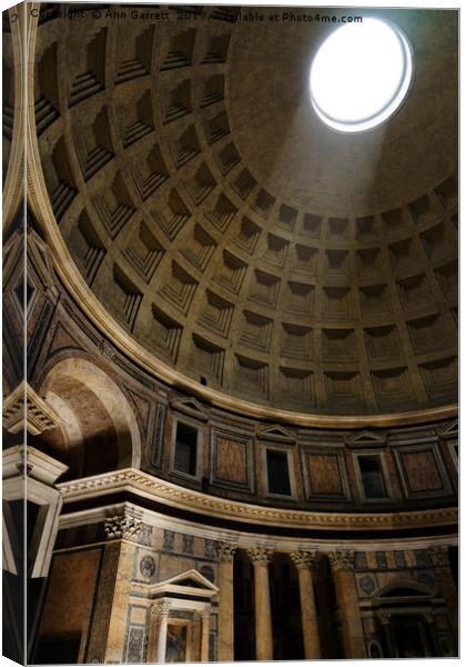 Pantheon Oculus Canvas Print by Ann Garrett