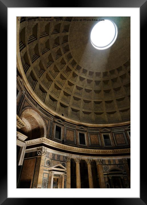 Pantheon Oculus Framed Mounted Print by Ann Garrett