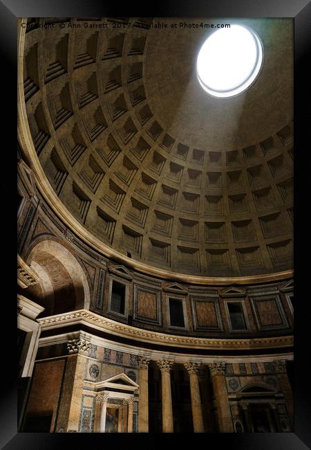 Pantheon Oculus Framed Print by Ann Garrett