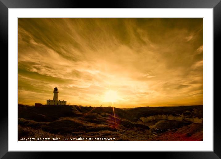 Sunset at Flamborough Head Framed Mounted Print by Gareth Nolan