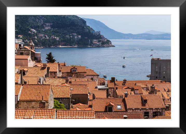 Lifeboat tenders enter the old port of Dubrovnik Framed Mounted Print by Jason Wells