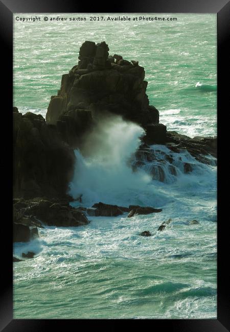 SEA ROCK Framed Print by andrew saxton