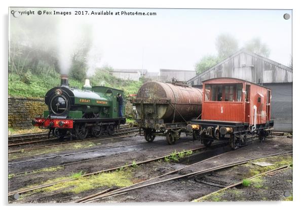 East Lancashire Railway Acrylic by Derrick Fox Lomax