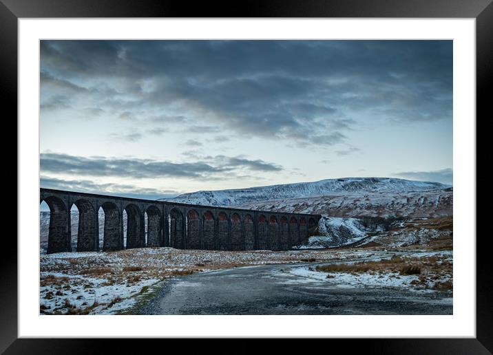 Ribblehead Viaduct Sunset Framed Mounted Print by Nigel Smith
