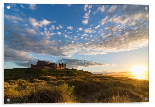 Bamburgh Castle at Sunset Acrylic by Nigel Smith
