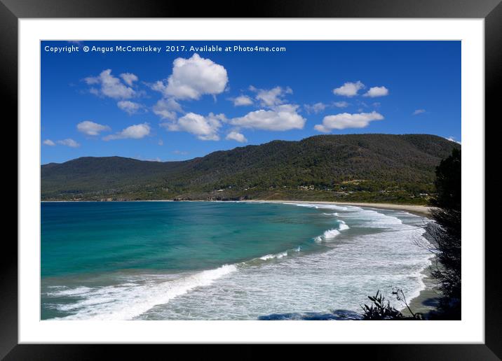 Pirates Bay at Eaglehawk Neck, Tasmania Framed Mounted Print by Angus McComiskey