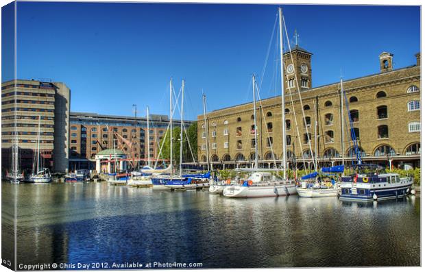 St Katherines Dock London Canvas Print by Chris Day