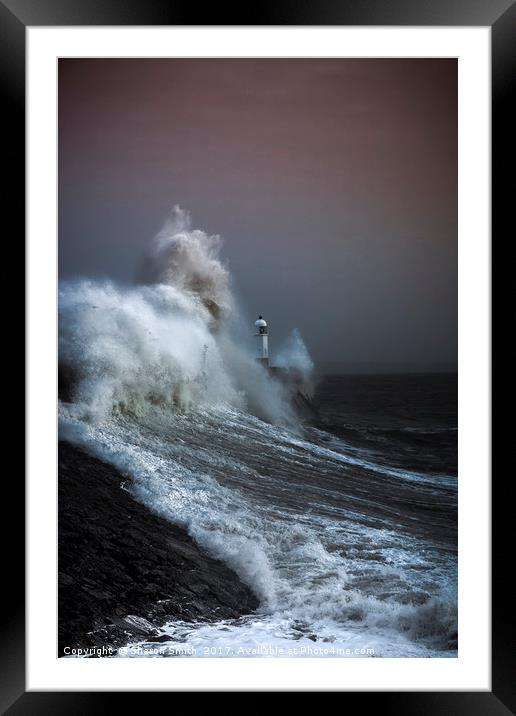 Stormy Seas Framed Mounted Print by Sharon Smith