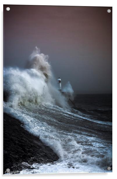 Stormy Seas Acrylic by Sharon Smith
