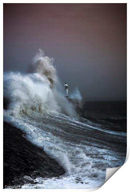 Stormy Seas Print by Sharon Smith