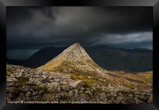 Tryfan Storm, Snowdonia National Park Framed Print by Creative Photography Wales