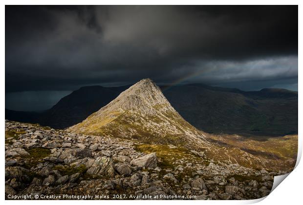Tryfan Storm, Snowdonia National Park Print by Creative Photography Wales