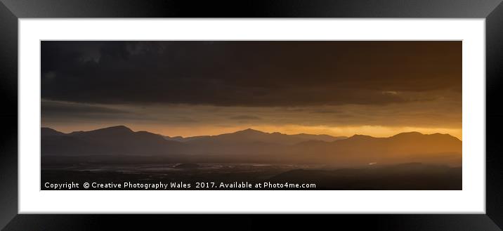 Snowdon Panorama from the Mawddach Estuary Framed Mounted Print by Creative Photography Wales