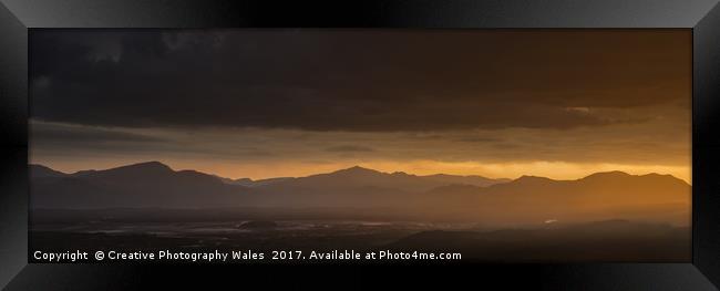 Snowdon Panorama from the Mawddach Estuary Framed Print by Creative Photography Wales