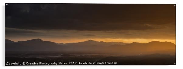Snowdon Panorama from the Mawddach Estuary Acrylic by Creative Photography Wales