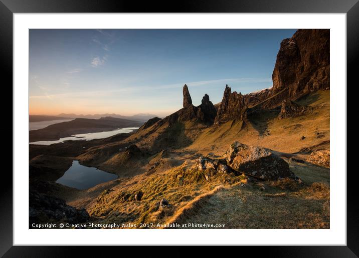The Old Man of Storr at Dawn Framed Mounted Print by Creative Photography Wales