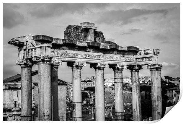 Tempio di Saturno, Rome Print by Ed Alexander