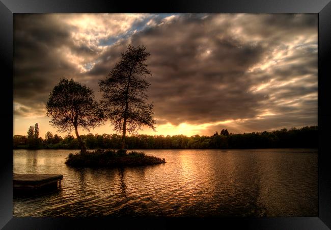Lake sunset Framed Print by Gary Schulze