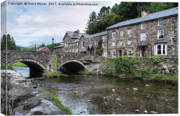 Beddgelert Snowdonia  Canvas Print by Diana Mower