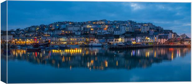 brixham harbour Canvas Print by kevin murch