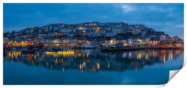 brixham harbour Print by kevin murch