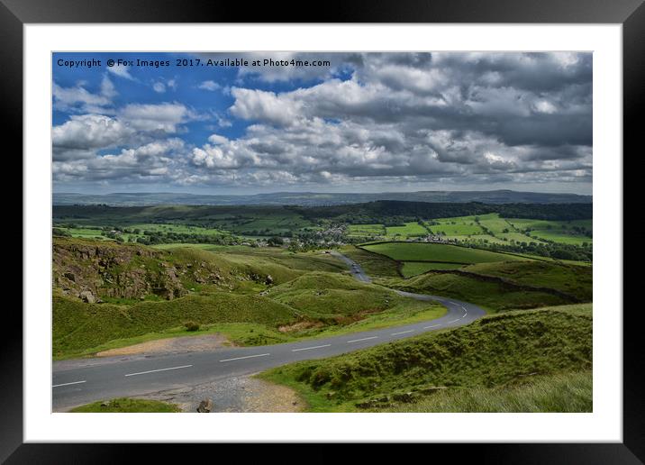 Pendle view sabden Framed Mounted Print by Derrick Fox Lomax