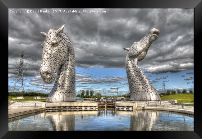  The Kelpies in the Helix Park in Falkirk,Scotland Framed Print by Photogold Prints