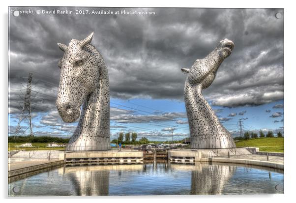 The Kelpies in the Helix Park in Falkirk,Scotland Acrylic by Photogold Prints