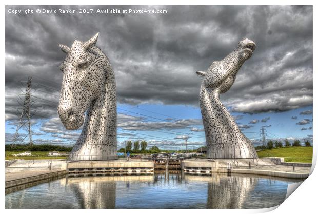  The Kelpies in the Helix Park in Falkirk,Scotland Print by Photogold Prints
