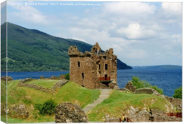 Grant Tower, Urquhart Castle on the shore of Loch  Canvas Print by Photogold Prints