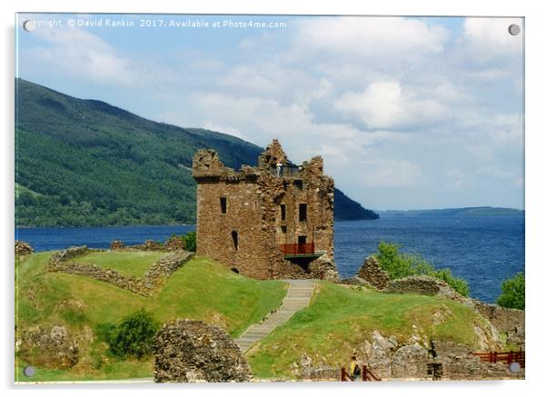 Grant Tower, Urquhart Castle on the shore of Loch  Acrylic by Photogold Prints